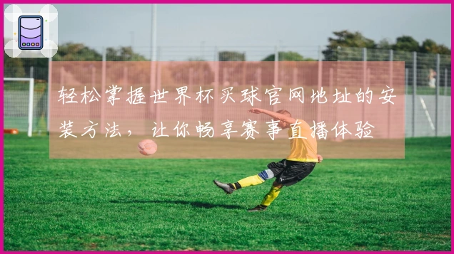 轻松掌握世界杯买球官网地址的安装方法，让你畅享赛事直播体验